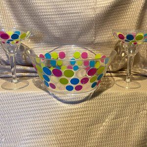 Margarita Glasses & Chip Bowl Set